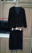 donna completo velluto nero