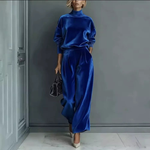 Completo donna blu effetto - completo,