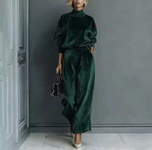 Completo donna verde effetto - completo,